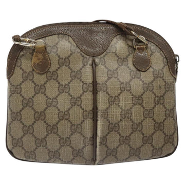 GUCCI GG Supreme Web Sherry Line Shoulder Bag PVC Beige 904 02 047 Auth hk2601 - 0