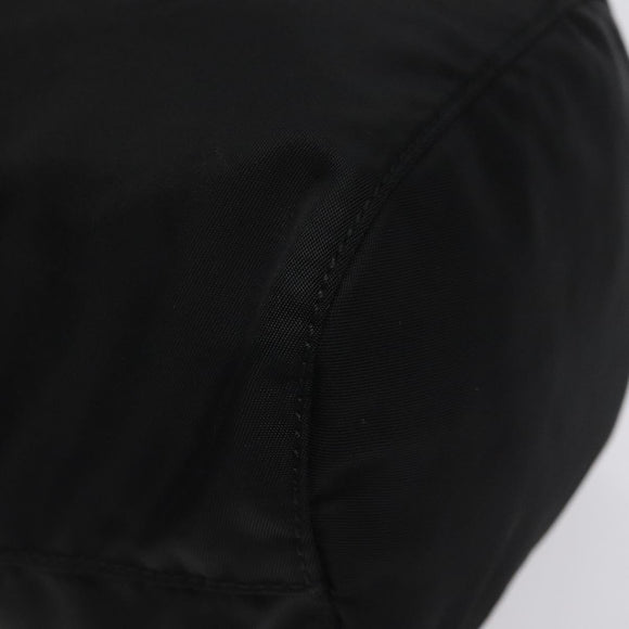 PRADA Pouch Nylon Black Silver Auth hk2611