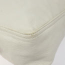 FENDI Hand Bag Leather White Silver Auth hk2612-9