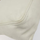 FENDI Hand Bag Leather White Silver Auth hk2612-14