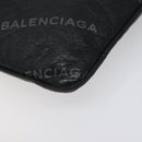 BALENCIAGA Clutch Bag Leather Black 506794 Auth hk2621-7
