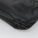 CELINE Shoulder Bag Leather Black Gold Auth hk2624-15