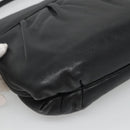 CELINE Shoulder Bag Leather Black Gold Auth hk2624-16