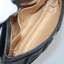 CELINE Shoulder Bag Leather Black Gold Auth hk2624-10