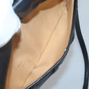 CELINE Shoulder Bag Leather Black Gold Auth hk2624-21