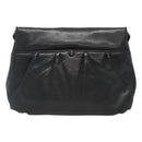 CELINE Shoulder Bag Leather Black Gold Auth hk2624-2