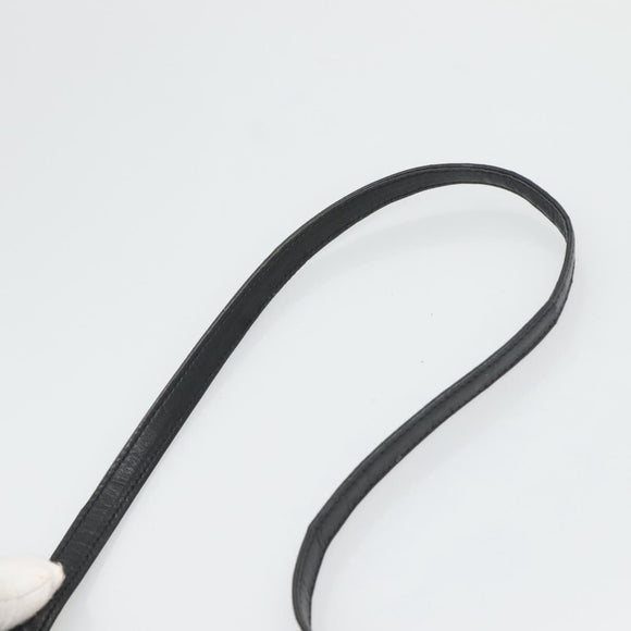 CELINE Shoulder Bag Leather Black Gold Auth hk2624