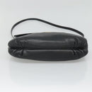 CELINE Shoulder Bag Leather Black Gold Auth hk2624-5