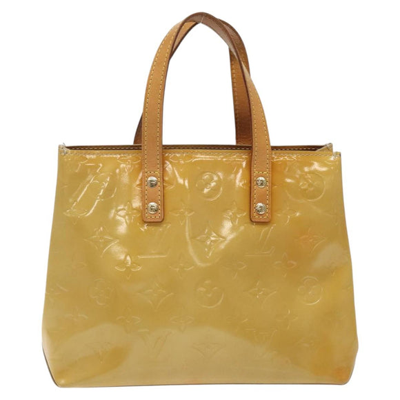 LOUIS VUITTON Monogram Vernis Reade PM Hand Bag Beige M91334 LV Auth hk2627