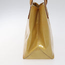 LOUIS VUITTON Monogram Vernis Reade PM Hand Bag Beige M91334 LV Auth hk2627-3