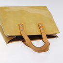 LOUIS VUITTON Monogram Vernis Reade PM Hand Bag Beige M91334 LV Auth hk2627-6