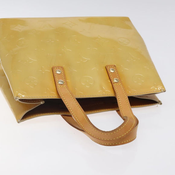 LOUIS VUITTON Monogram Vernis Reade PM Hand Bag Beige M91334 LV Auth hk2627
