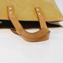 LOUIS VUITTON Monogram Vernis Reade PM Hand Bag Beige M91334 LV Auth hk2627-7