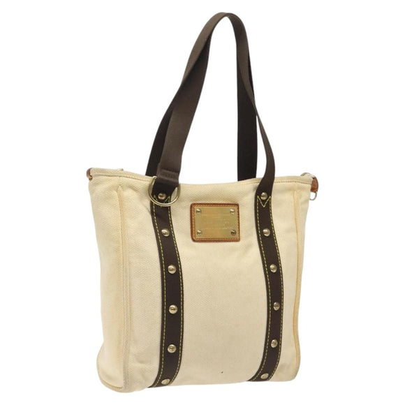 LOUIS VUITTON Cabas MM Antigua Tote Bag Brown Beige M40036 LV Auth hk2632