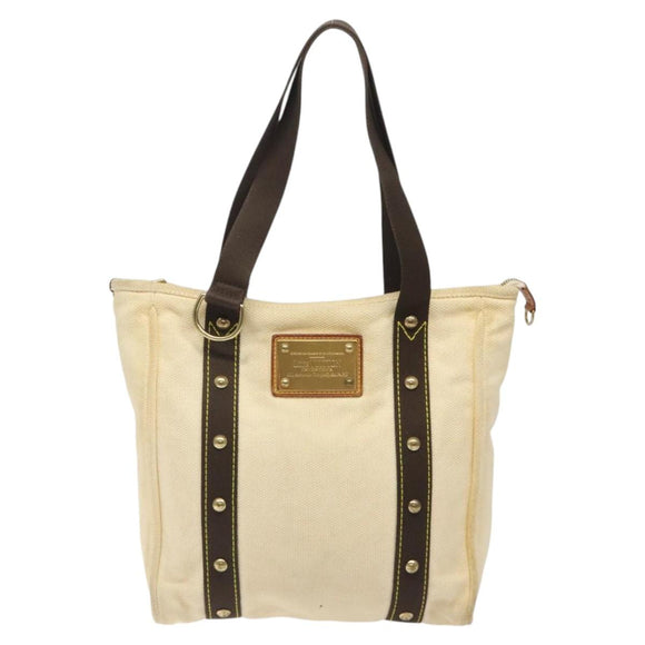 LOUIS VUITTON Cabas MM Antigua Tote Bag Brown Beige M40036 LV Auth hk2632