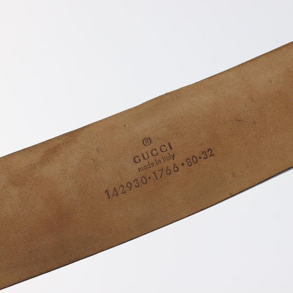 GUCCI Interlocking GG Supreme Belt PVC 35.4"" White 142930 Auth hk2653