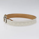 GUCCI Interlocking GG Supreme Belt PVC 35.4"" White 142930 Auth hk2653-4