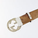 GUCCI Interlocking GG Supreme Belt PVC 35.4"" White 142930 Auth hk2653-8