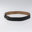 GUCCI GG Canvas Guccissima Belt Leather 37.8"" Black 259982 Auth hk2654-4