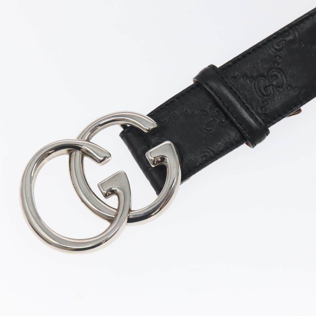 GUCCI GG Canvas Guccissima Belt Leather 37.8\