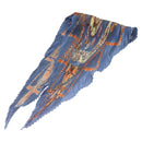 HERMES Pleated Carre 90 Scarf ""Rocaille"" Silk Blue Auth hk2657-1