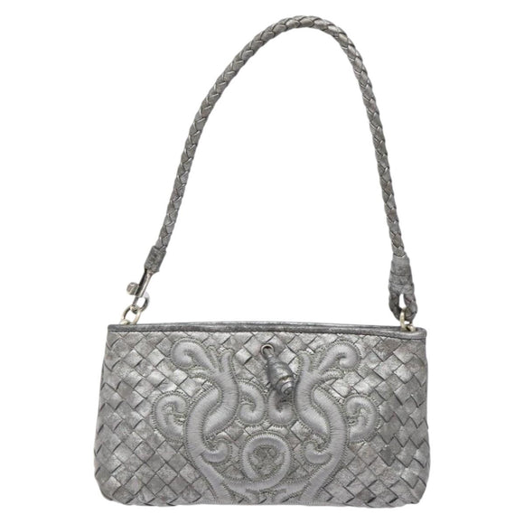 BOTTEGA VENETA INTRECCIATO Pouch Leather Only to Omotesando 161358 Auth hk2658