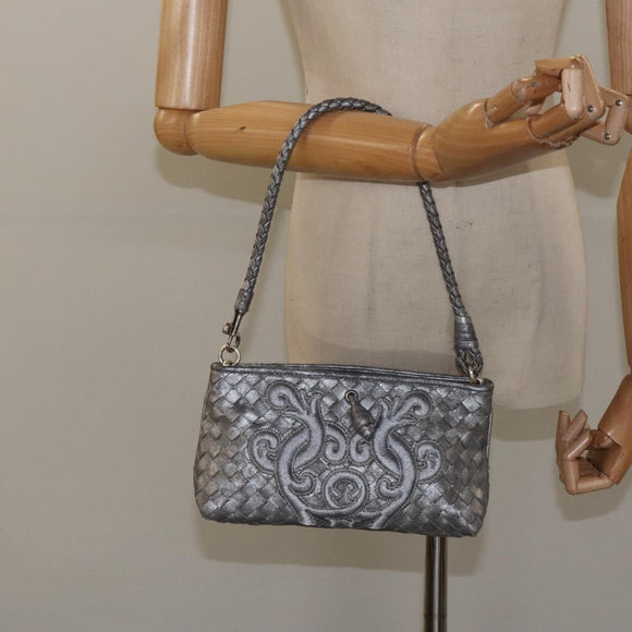 BOTTEGA VENETA INTRECCIATO Pouch Leather Only to Omotesando 161358 Auth hk2658