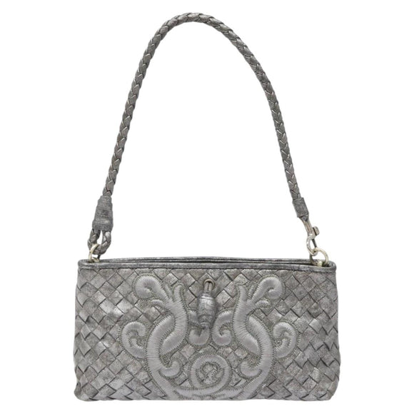 BOTTEGA VENETA INTRECCIATO Pouch Leather Only to Omotesando 161358 Auth hk2658