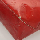 LOUIS VUITTON Monogram Vernis Reade PM Hand Bag Red Rouge M91088 LV Auth hk2659-16