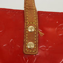 LOUIS VUITTON Monogram Vernis Reade PM Hand Bag Red Rouge M91088 LV Auth hk2659-10