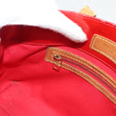 LOUIS VUITTON Monogram Vernis Reade PM Hand Bag Red Rouge M91088 LV Auth hk2659-20
