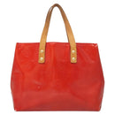 LOUIS VUITTON Monogram Vernis Reade PM Hand Bag Red Rouge M91088 LV Auth hk2659-13