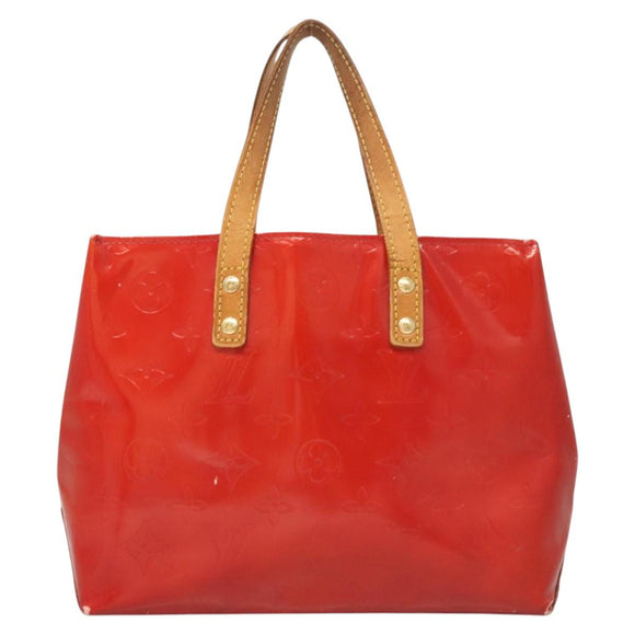 LOUIS VUITTON Monogram Vernis Reade PM Hand Bag Red Rouge M91088 LV Auth hk2659
