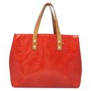 LOUIS VUITTON Monogram Vernis Reade PM Hand Bag Red Rouge M91088 LV Auth hk2659-2