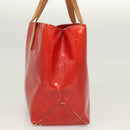 LOUIS VUITTON Monogram Vernis Reade PM Hand Bag Red Rouge M91088 LV Auth hk2659-3