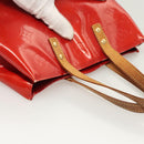 LOUIS VUITTON Monogram Vernis Reade PM Hand Bag Red Rouge M91088 LV Auth hk2659-6