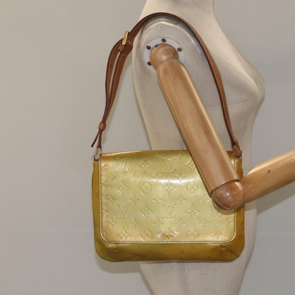 LOUIS VUITTON Monogram Vernis Thompson Street Bag Gris M91008 LV Auth hk2661