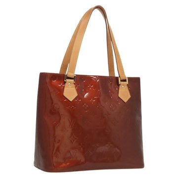 LOUIS VUITTON Monogram Vernis Houston Hand Bag Bronze M91122 LV Auth hk2663