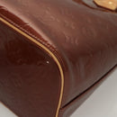 LOUIS VUITTON Monogram Vernis Houston Hand Bag Bronze M91122 LV Auth hk2663-15
