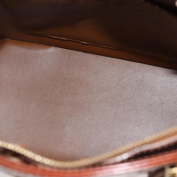 LOUIS VUITTON Monogram Vernis Houston Hand Bag Bronze M91122 LV Auth hk2663