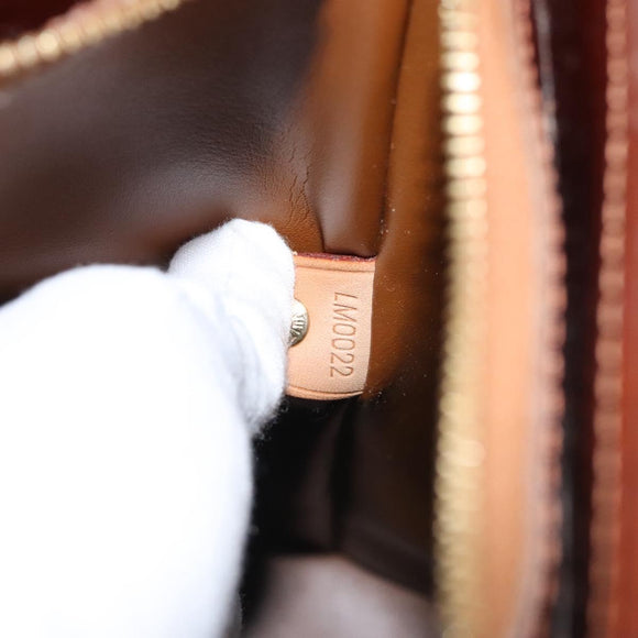 LOUIS VUITTON Monogram Vernis Houston Hand Bag Bronze M91122 LV Auth hk2663