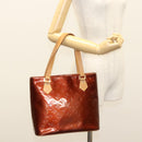 LOUIS VUITTON Monogram Vernis Houston Hand Bag Bronze M91122 LV Auth hk2663-26