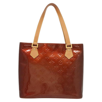 LOUIS VUITTON Monogram Vernis Houston Hand Bag Bronze M91122 LV Auth hk2663 - 0
