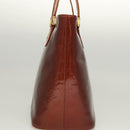 LOUIS VUITTON Monogram Vernis Houston Hand Bag Bronze M91122 LV Auth hk2663-3