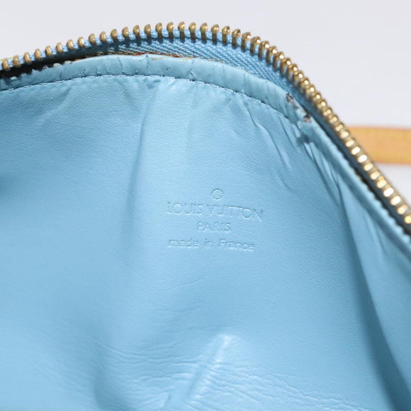 LOUIS VUITTON Monogram Vernis Bedford Hand Bag Baby Blue M91007 LV Auth hk2664