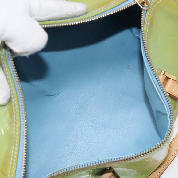 LOUIS VUITTON Monogram Vernis Bedford Hand Bag Baby Blue M91007 LV Auth hk2664