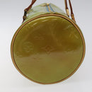 LOUIS VUITTON Monogram Vernis Bedford Hand Bag Baby Blue M91007 LV Auth hk2664-4