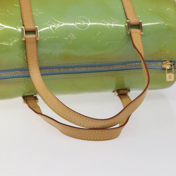 LOUIS VUITTON Monogram Vernis Bedford Hand Bag Baby Blue M91007 LV Auth hk2664