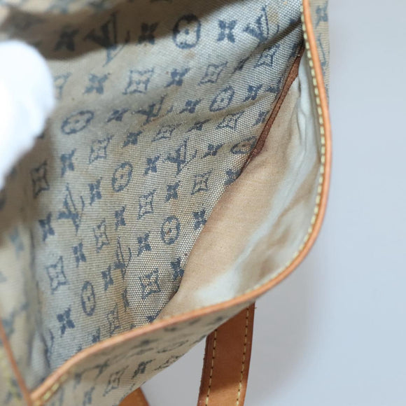 LOUIS VUITTON Monogram Mini Jeanne GM Shoulder Bag Blue M92000 LV Auth hk2688