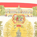 HERMES Carre 90 Scarf ""SANSSOUCY"" Silk Red Auth hk2695-3